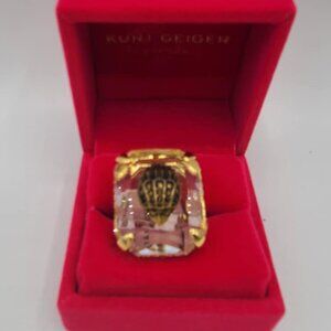 Kurt Geiger Gold and Blush Ring